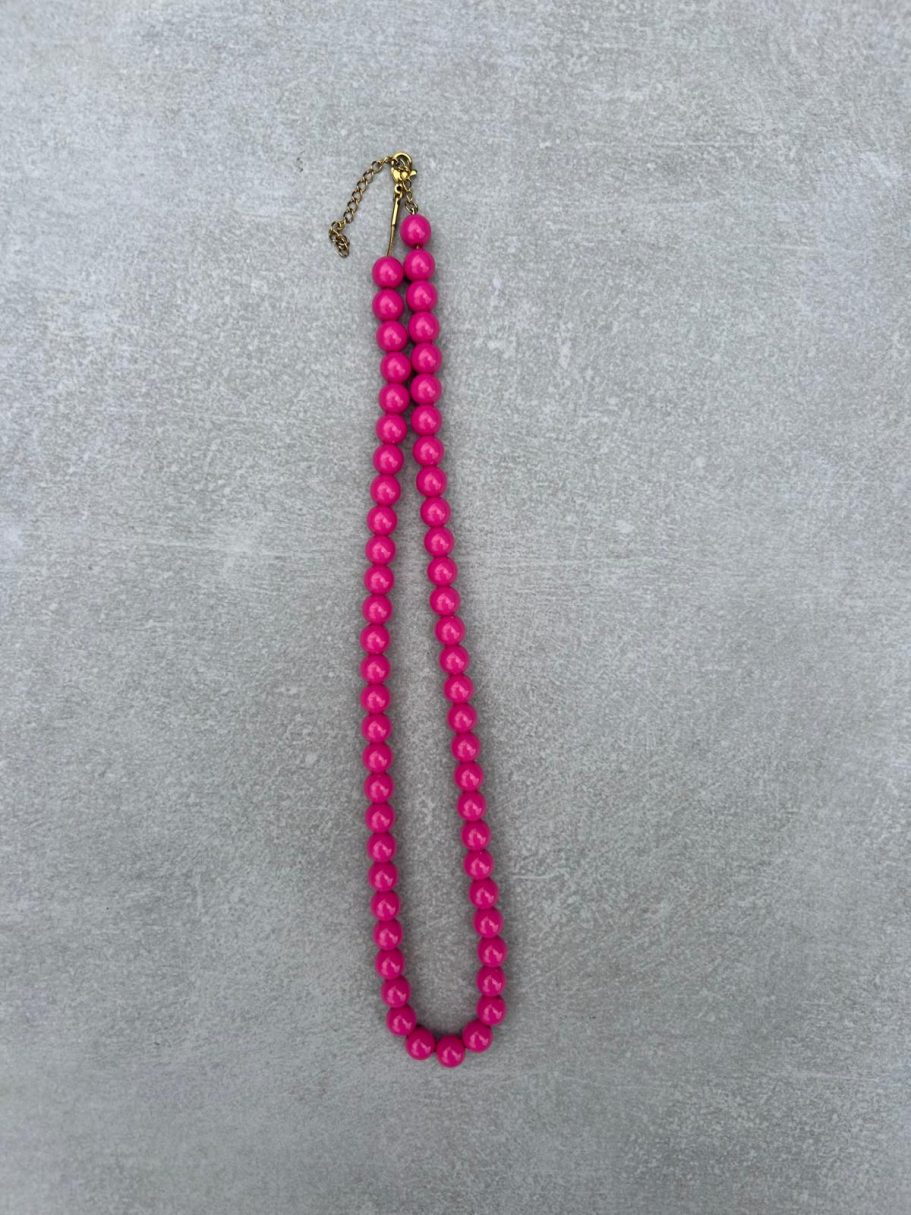 Ketting zonder bedel 8mm - roze €10,- Ketting zonder bedel 8mm - roze