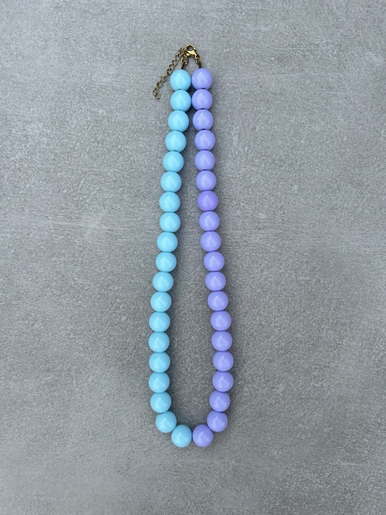 Candy ketting XS 12mm - combi blauw/lila €10,- Candy ketting XS 12mm - combi blauw/lila