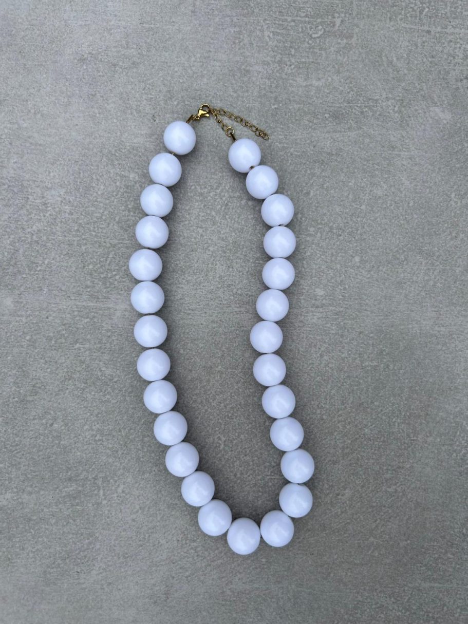 Candy ketting M 16mm- wit €12,50 Candy ketting M 16mm- wit