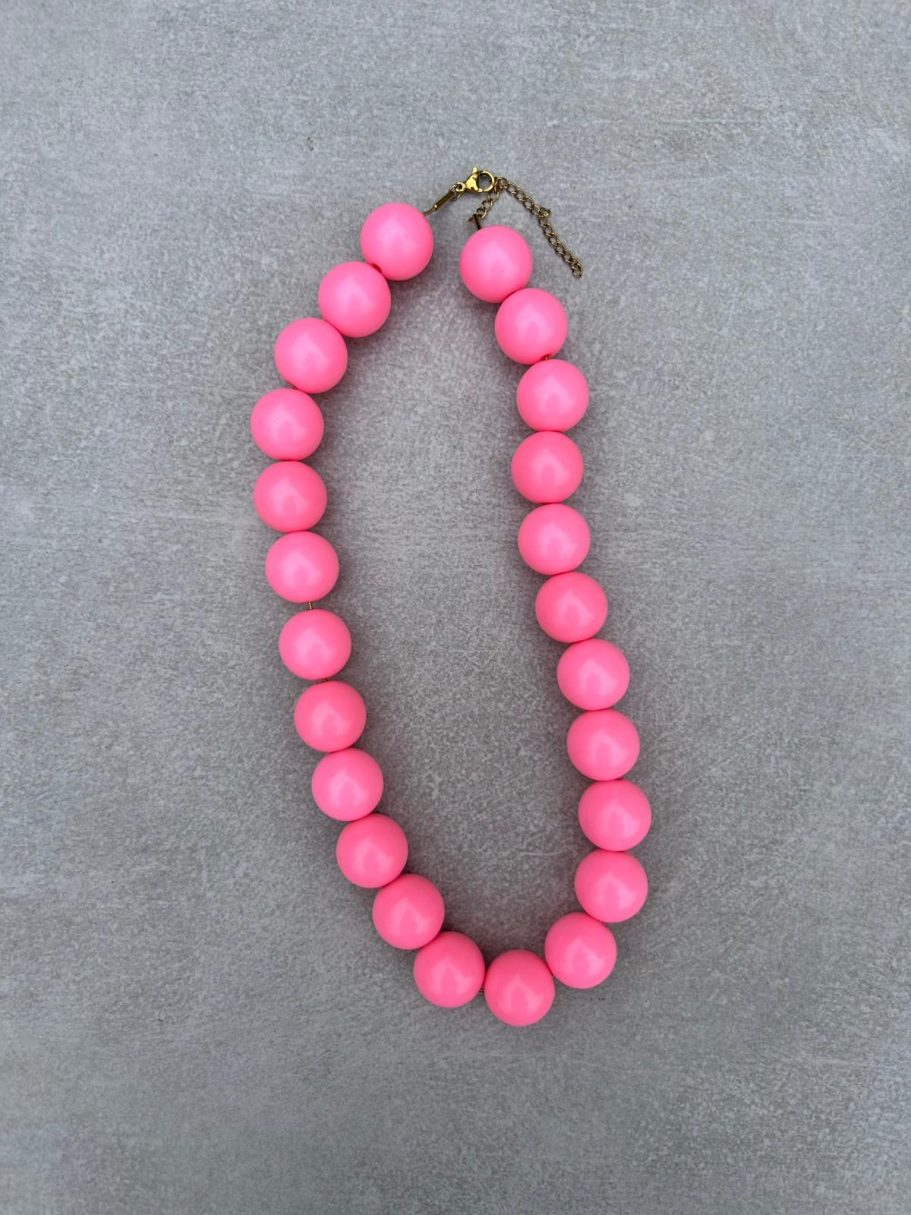 Candy ketting L 18mm- roze €12,50 Candy ketting L 18mm- roze