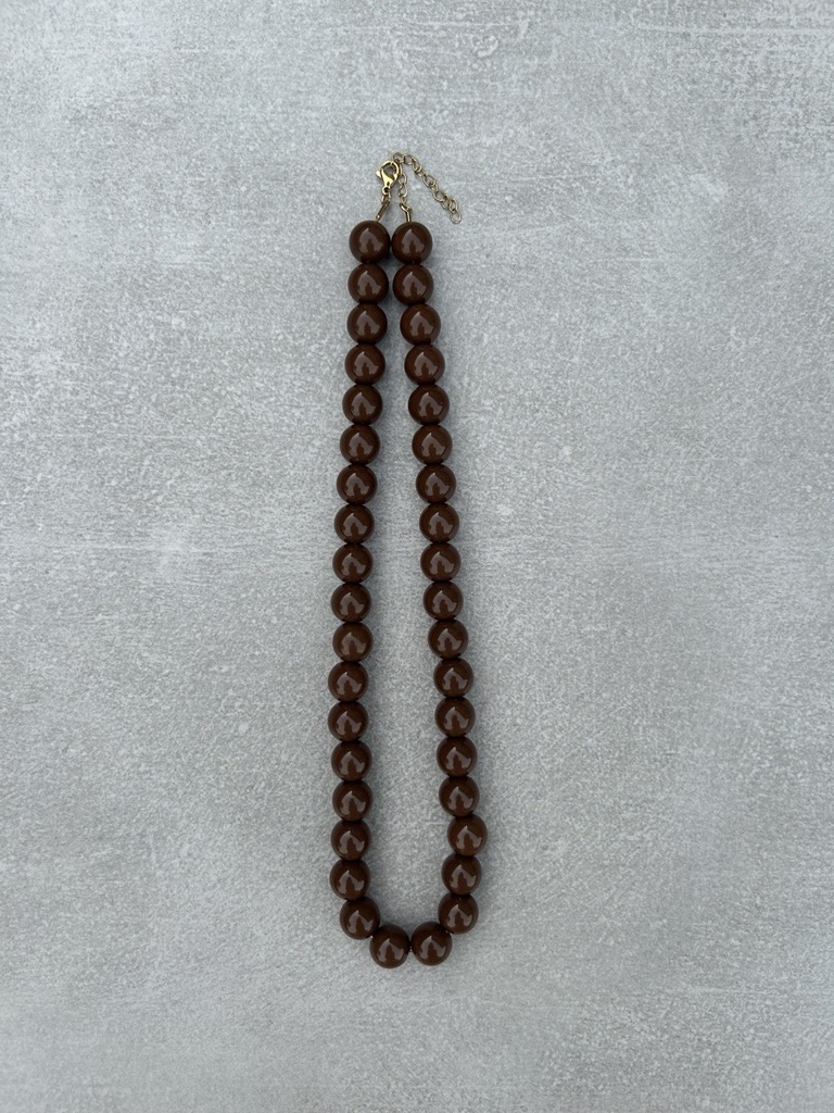 Candy ketting XS 12mm - mokka €10,- Candy ketting XS 12mm - mokka