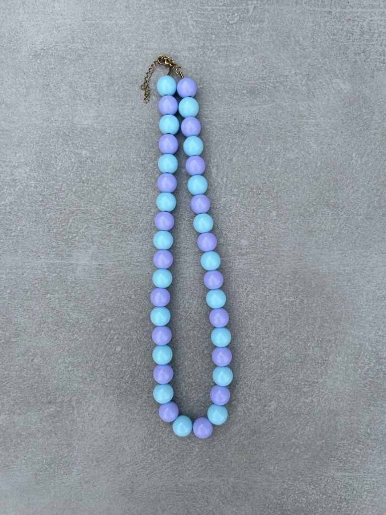 Candy ketting XS 12mm - combi blauw/lila €10,- €10,- Candy ketting XS 12mm - combi blauw/lila