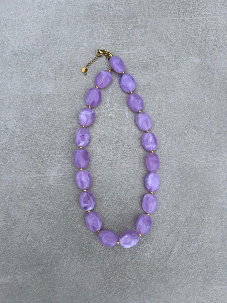 Ketting maan - lila €12,50 Ketting maan lila