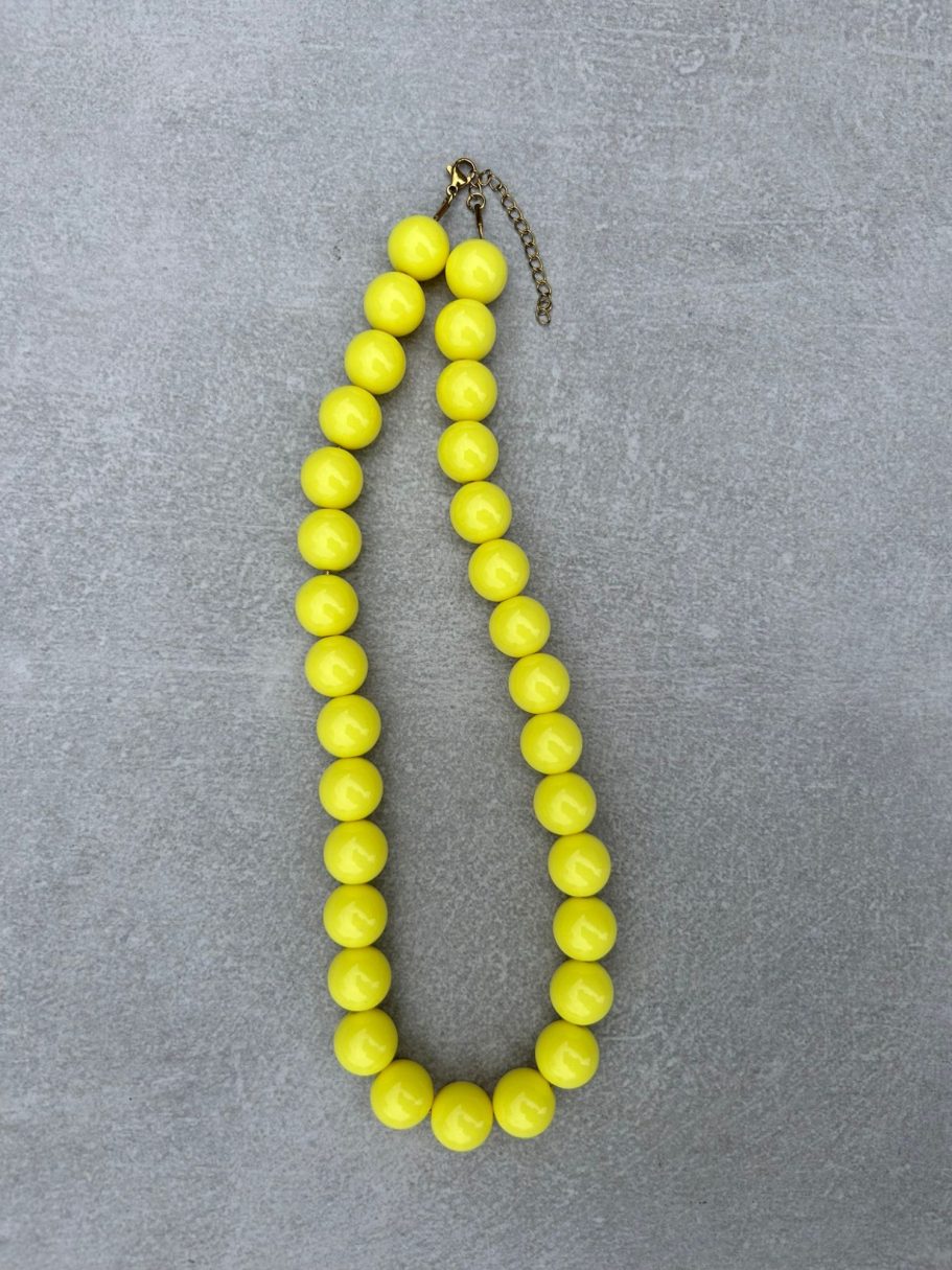 Candy ketting S 14mm- geel €12,50 Candy ketting S 14mm- geel