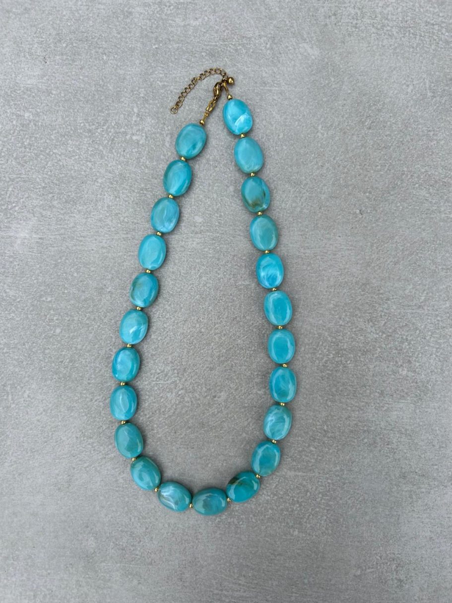 Ketting maan - blauw €12,50 Ketting maan - blauw