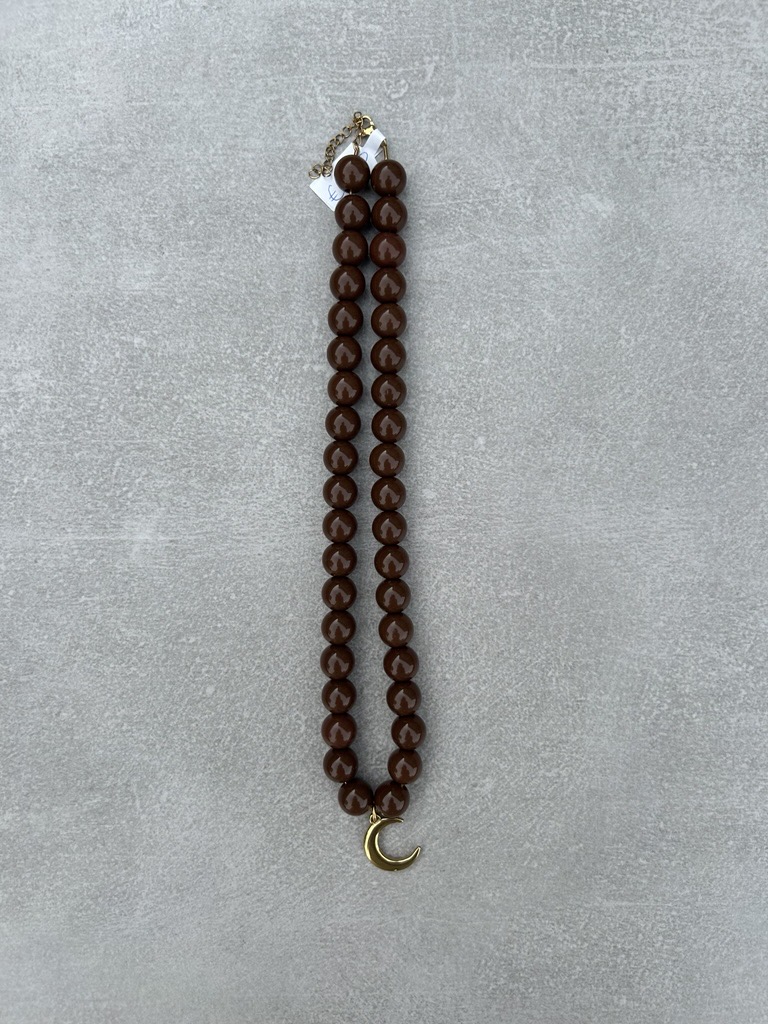 Candy ketting XS 12mm - mokka €12,50 Candy ketting XS 12mm - mokka