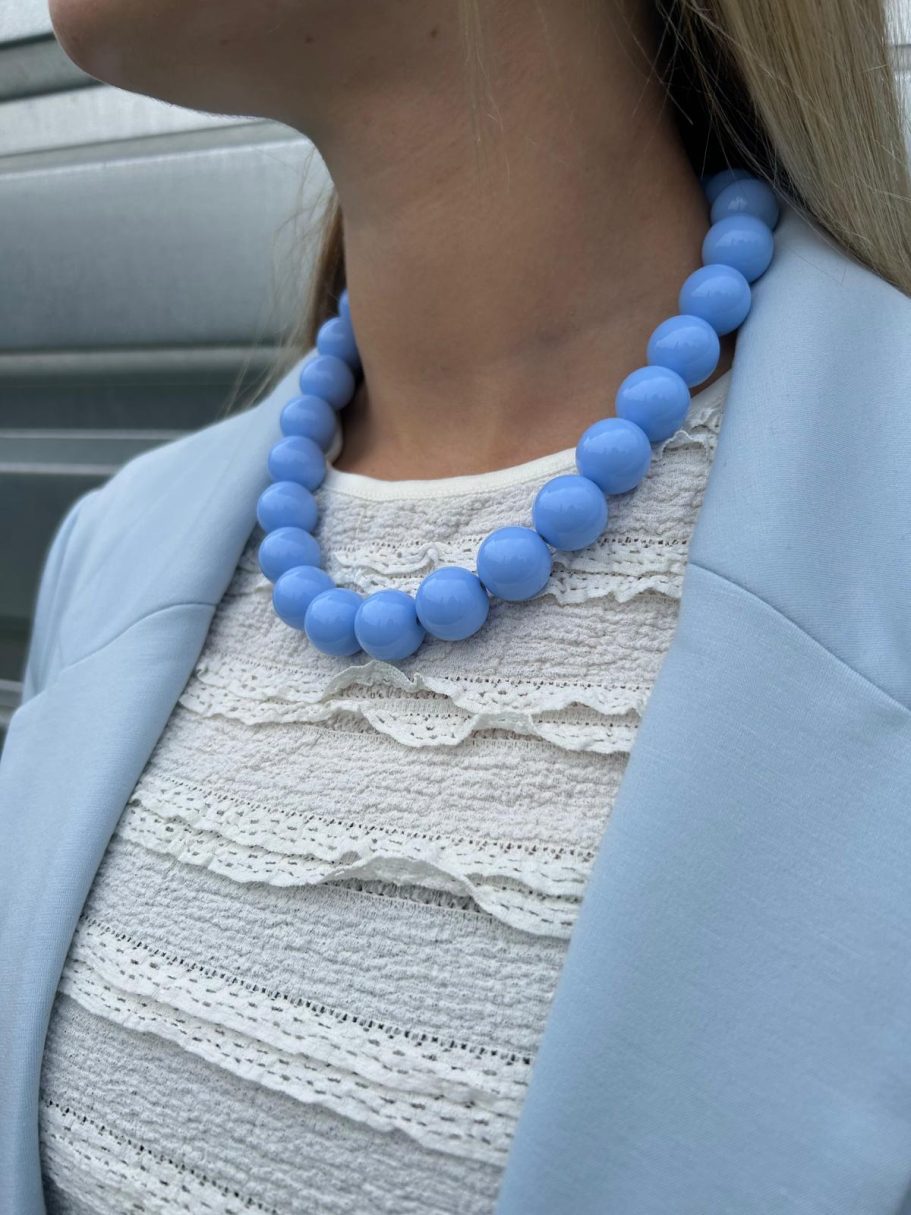 Candy ketting L 18mm- blauw €12,50 Candy ketting L 18mm- blauw