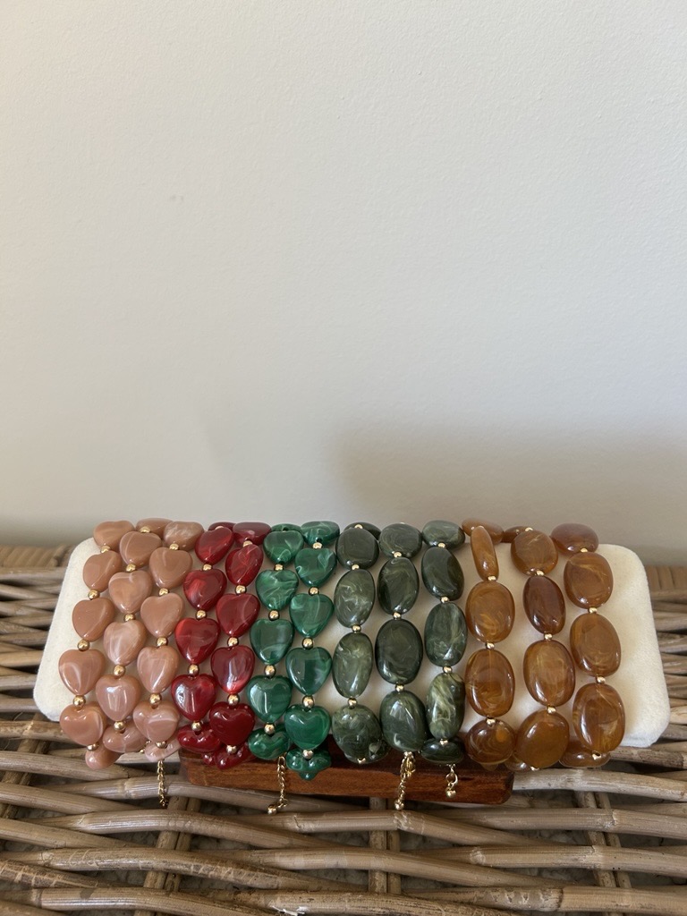 Armband hartjes/ovaal