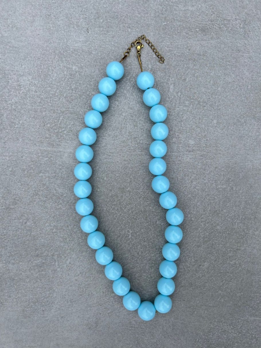 Candy ketting S 14mm- blauw €12,50 Candy ketting S 14mm- blauw