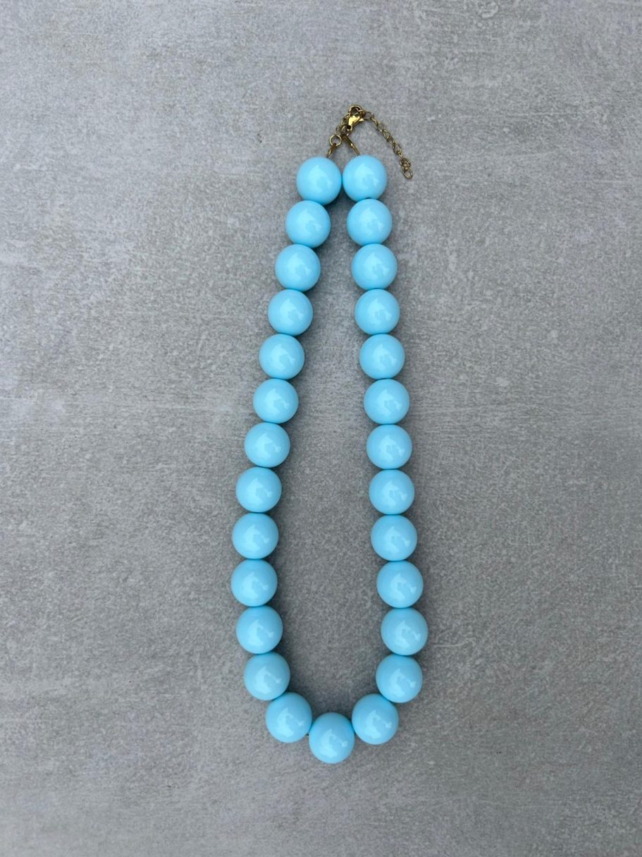 Candy ketting M 16mm- baby blauw €12,50 Candy ketting M 16mm- baby blauw